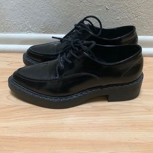 JLO JENNIFER LOPEZ Eline Platform Black Oxford Size 8